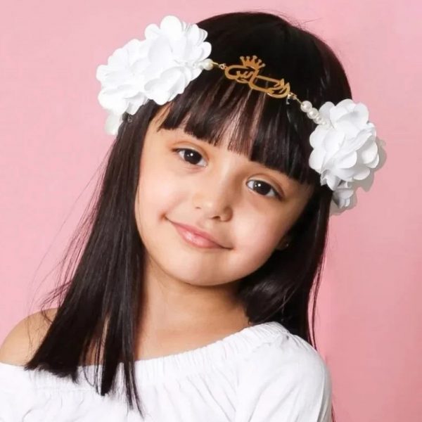 طوق ورد أطفال بالاسم حسب اختيارك