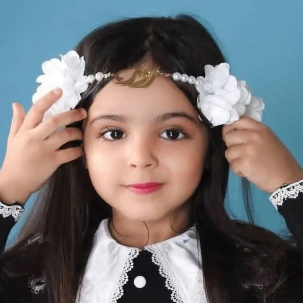 طوق ورد للاطفال - مع الؤلؤء